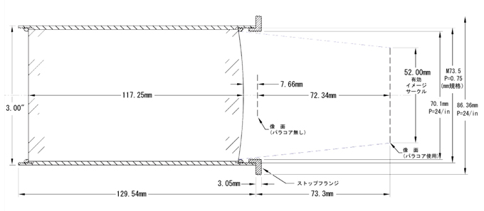 ビッグパラコアタイプ2の外観寸法図